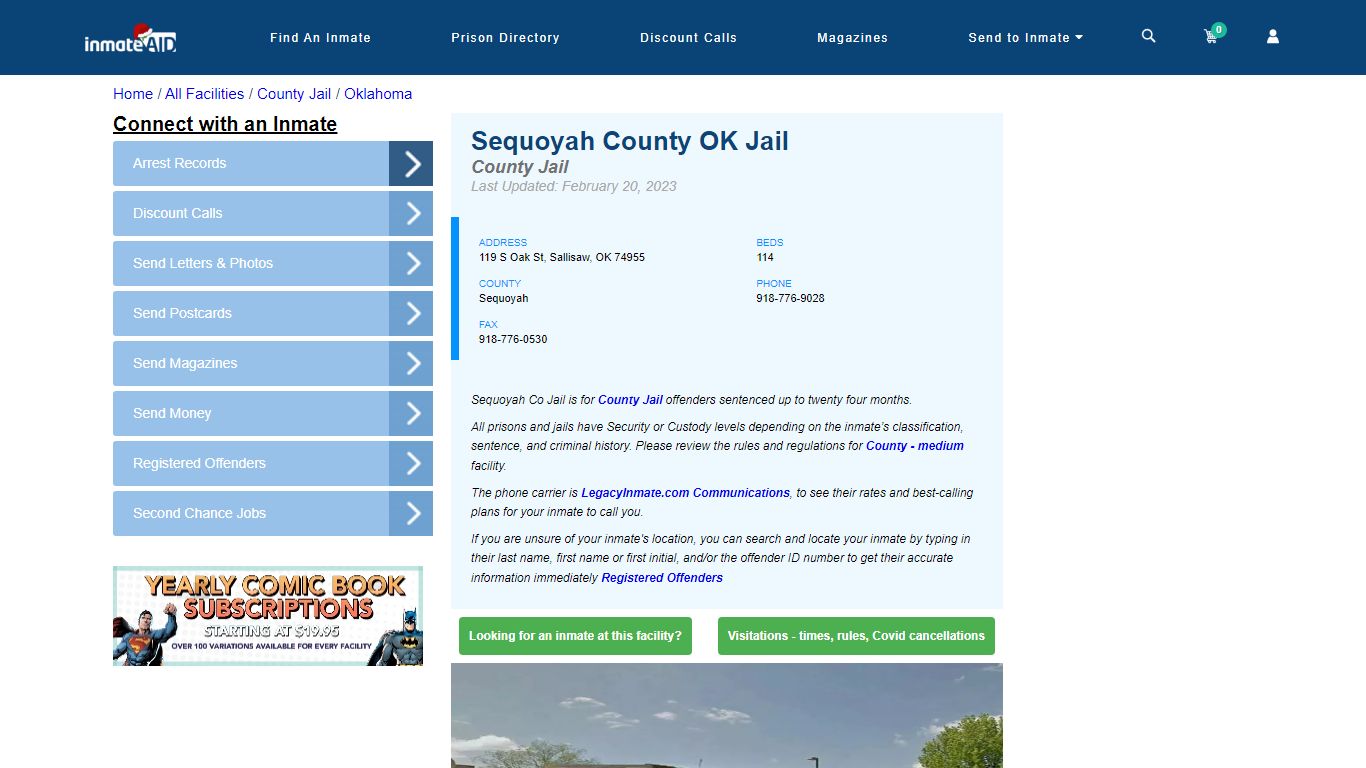 Sequoyah County OK Jail - Inmate Locator - Sallisaw, OK